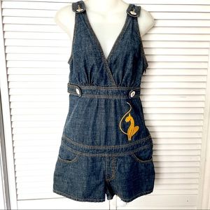 Baby Phat Short Denim Romper